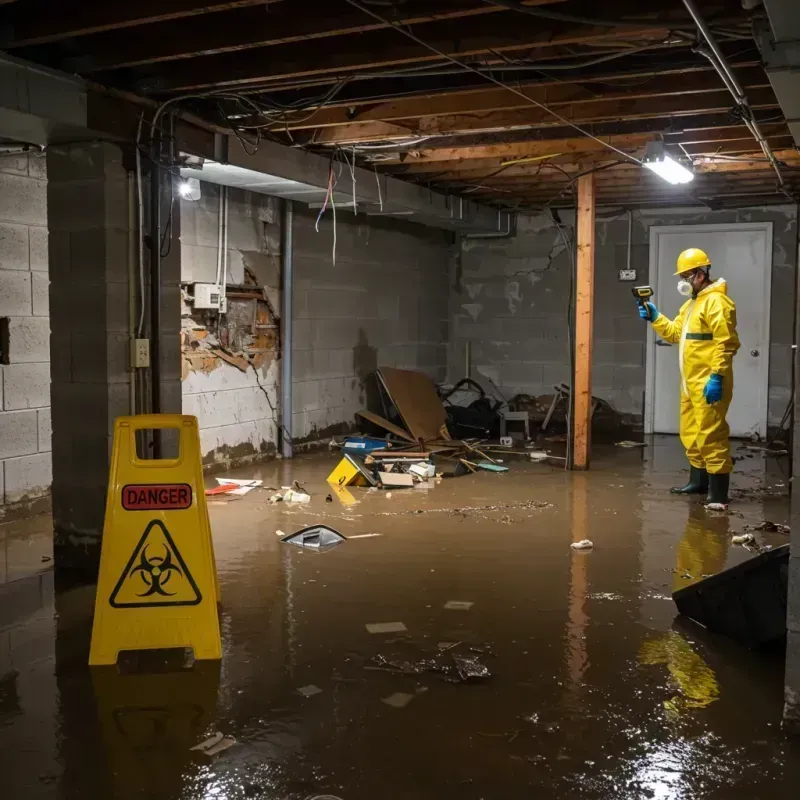 Flooded Basement Electrical Hazard in Ferriday, LA Property